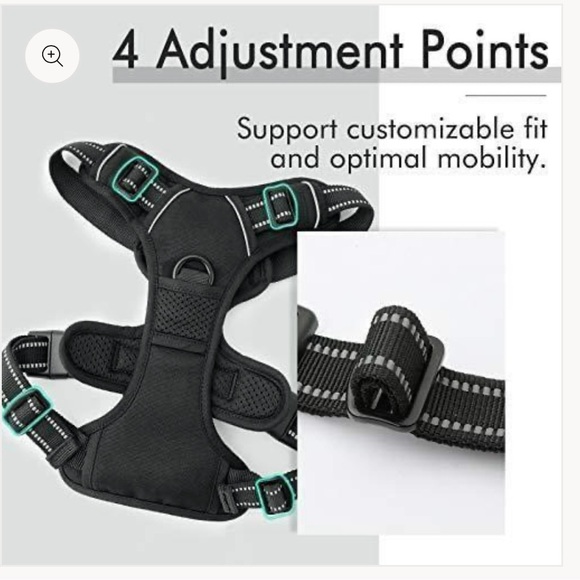 NWT Rabbitgoo dog harness blue.size small, adjustable and reflective - Picture 12 of 13